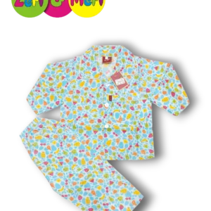 Night suit cotton fruits 1 to 4y blue