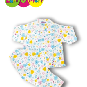 Night suit cotton hearts 1 to 4y