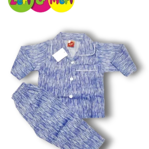 Night suit cotton shaded 1 to 4y blue