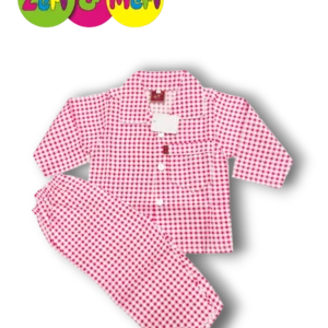 Night suit cotton squares 1 to 4y red